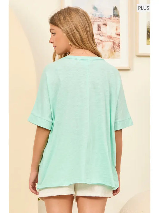 Mint Boxy Tee