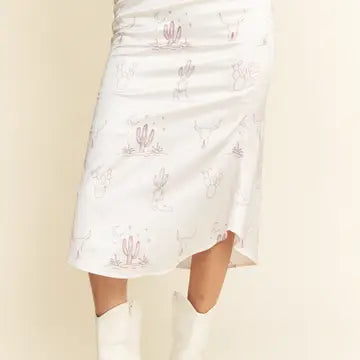 Western Midi Skirt